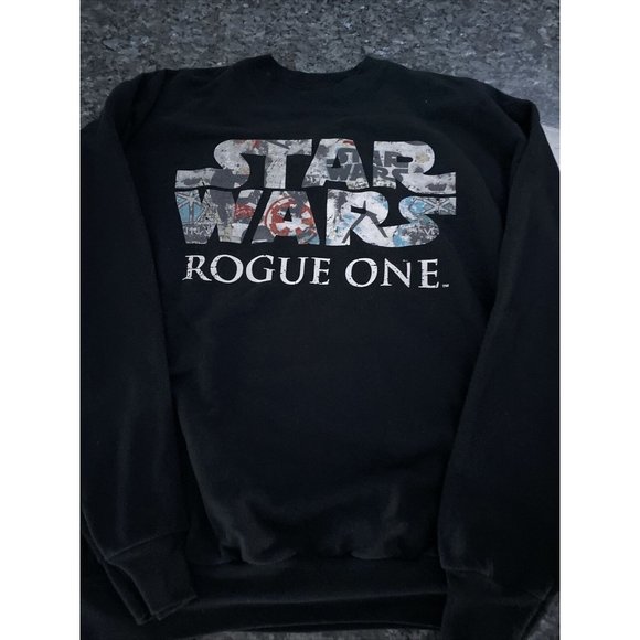 Disney Star Wars Rogue One Sweatshirt Size Medium Disneyland Disney World Black - Picture 7 of 12